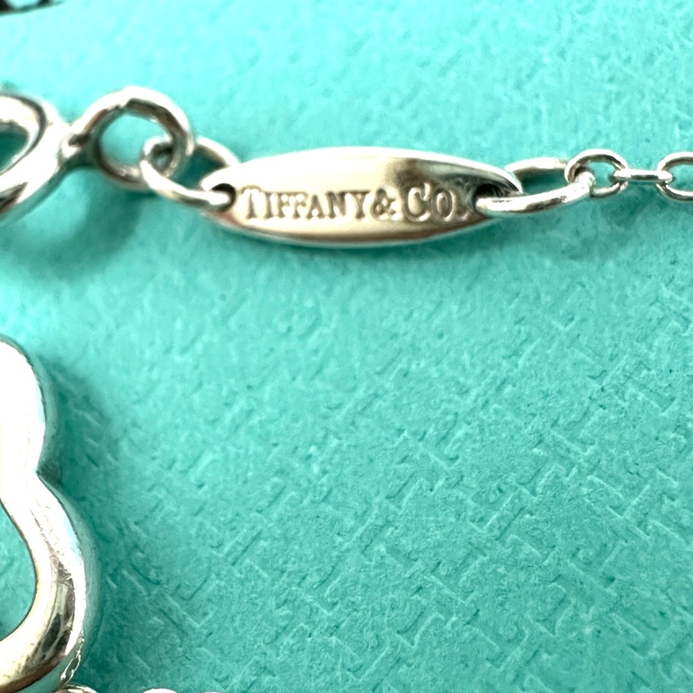 Authentic Tiffany & CO. Elsa Peretti Mini Open Heart Necklace. - Picture 4 of 13